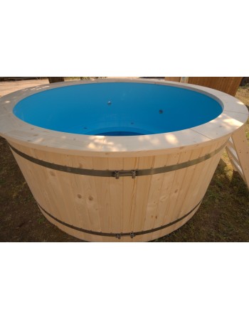 Plastic tub with wood trim 220 cm