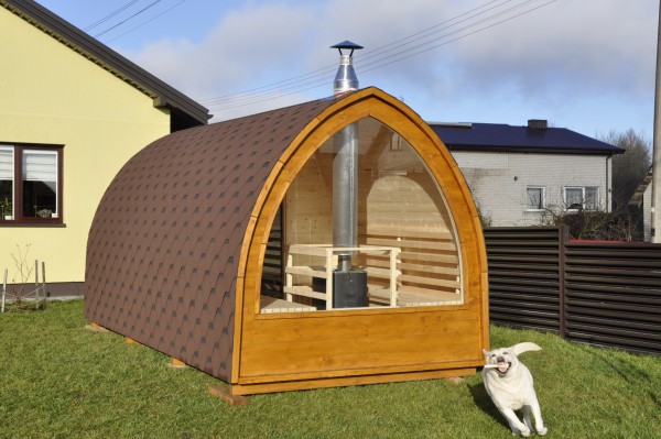 Sauna su panoraminiu langu Sauna su panoraminiu langu