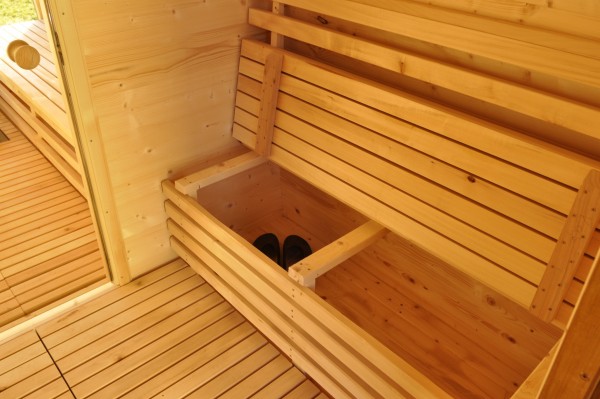 Sauna su panoraminiu langu Sauna su panoraminiu langu