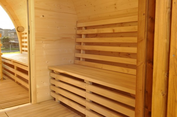 Sauna su panoraminiu langu Sauna su panoraminiu langu