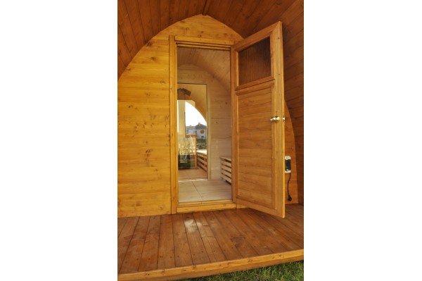 Sauna su panoraminiu langu Sauna su panoraminiu langu