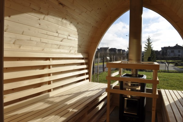 Sauna su panoraminiu langu Sauna su panoraminiu langu