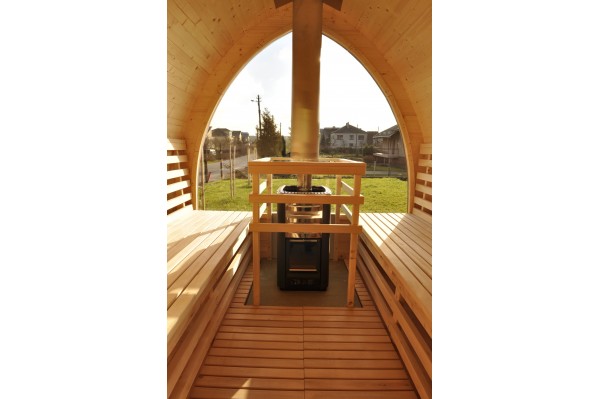 Sauna su panoraminiu langu Sauna su panoraminiu langu
