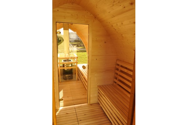 Sauna su panoraminiu langu Sauna su panoraminiu langu