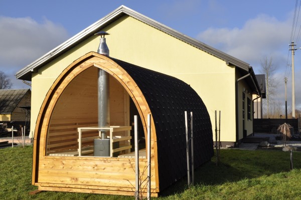 Sauna su panoraminiu langu Sauna su panoraminiu langu