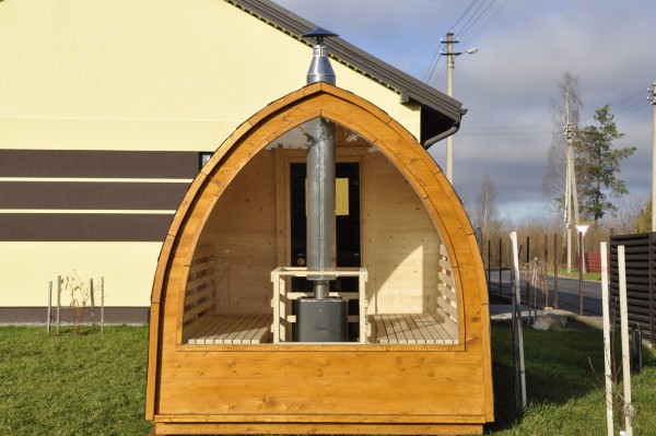 Sauna su panoraminiu langu Sauna su panoraminiu langu