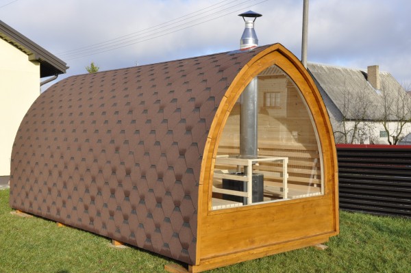 Sauna su panoraminiu langu Sauna su panoraminiu langu