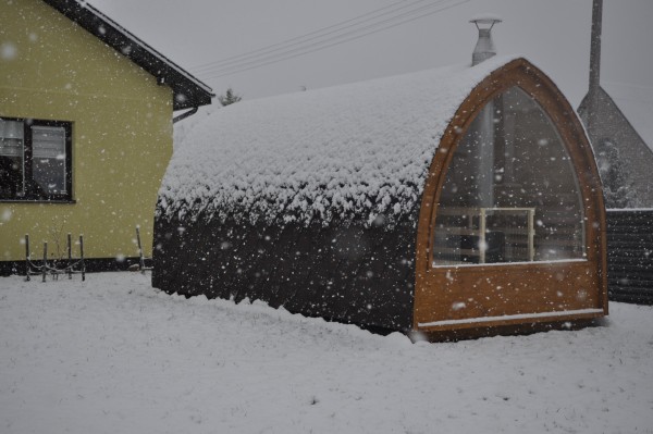 Sauna su panoraminiu langu Sauna su panoraminiu langu