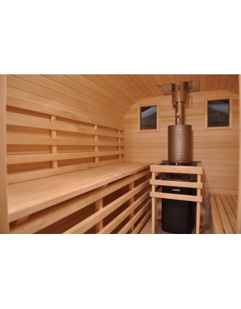 Wooden garden sauna
