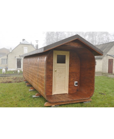Wooden outdoor sauna