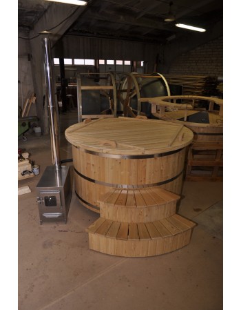 hot tub made of wood