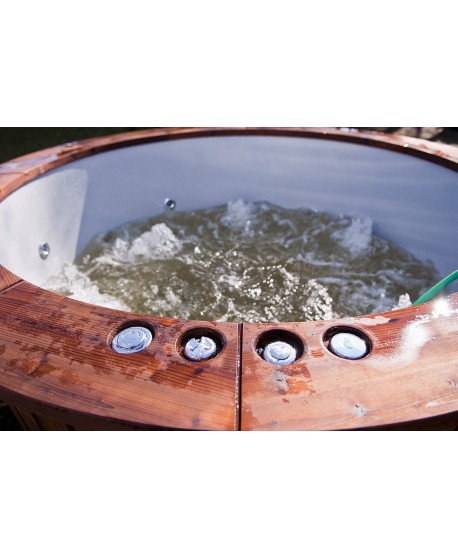 Hot tub made of fiberglass