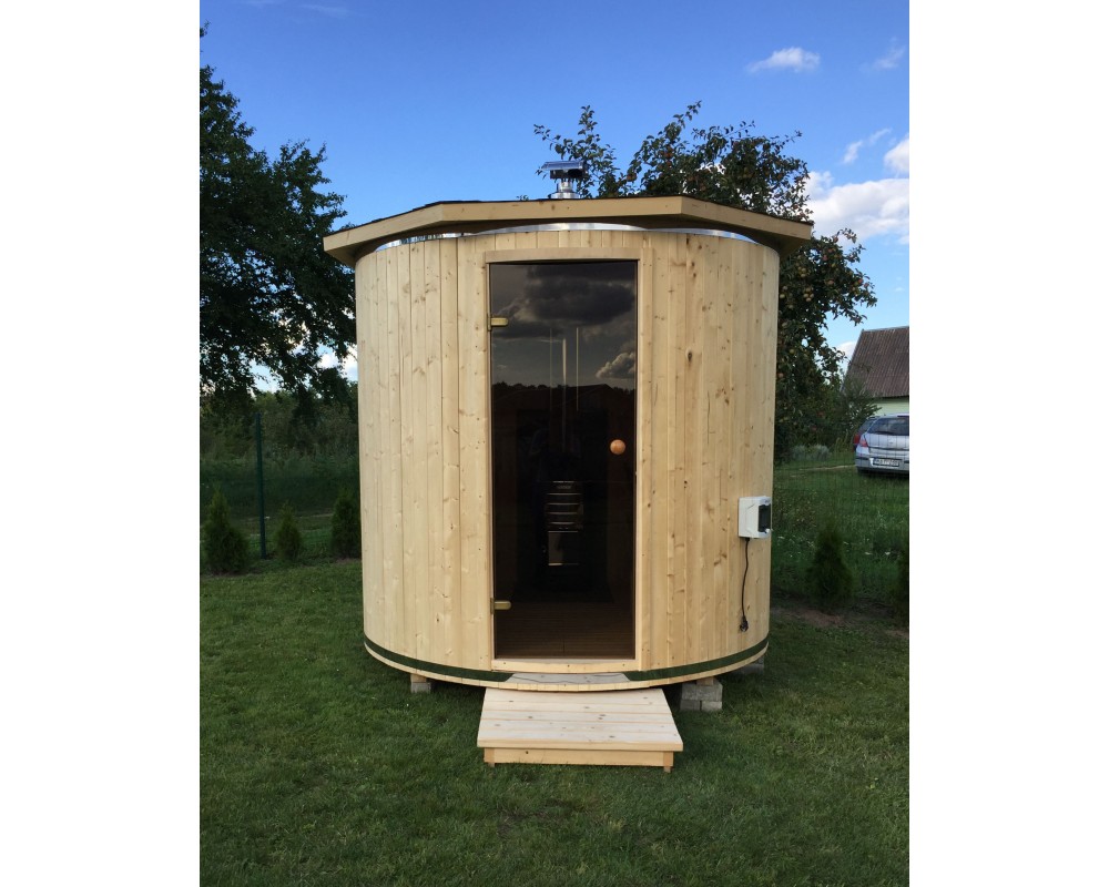 Outdoor wood heated sauna Outdoor wood heated sauna