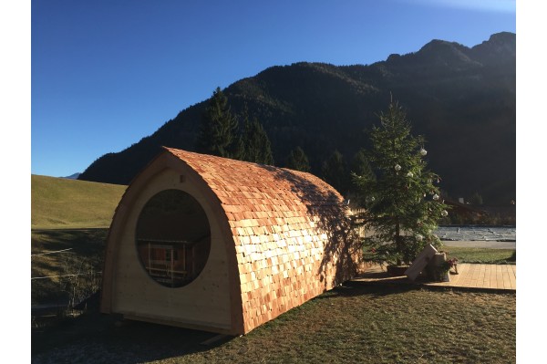 Sauna su panoraminiu langu Sauna su panoraminiu langu