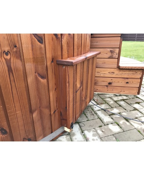Wood fired hot tub with massages Wood fired hot tub with massages