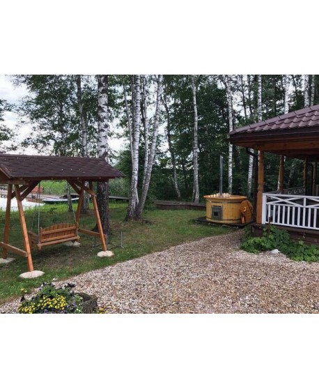 Outdoor hot tub with integrated wood stove 1.6 m Outdoor hot tub with integrated wood stove 1.6 m