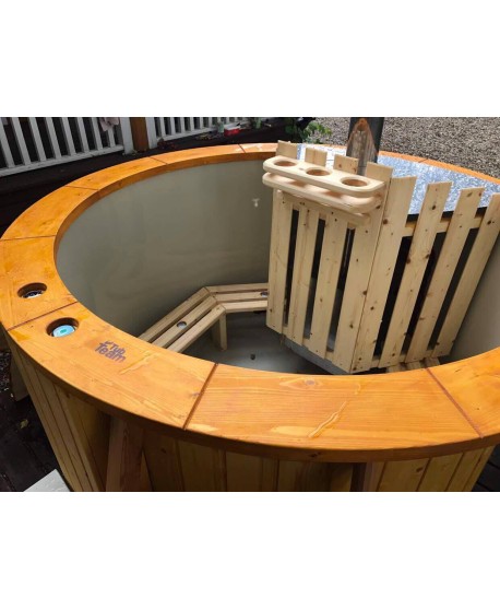 Outdoor hot tub with integrated wood stove 1.6 m Outdoor hot tub with integrated wood stove 1.6 m