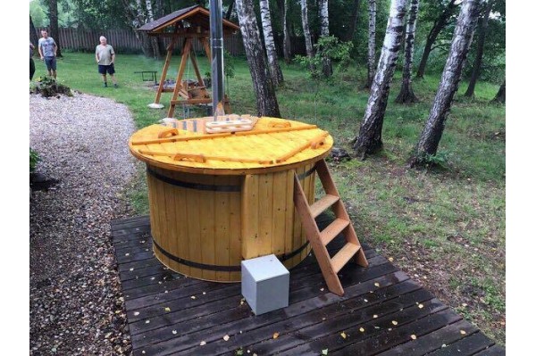 Udendørs boblebad med integreret komfur 1,6 m Udendørs boblebad med integreret komfur 1,6 m