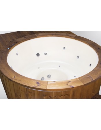 fiberglass lined hot tub