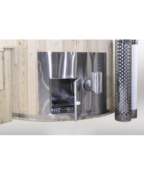 Integrated stove for hot tub Integrated stove for hot tub