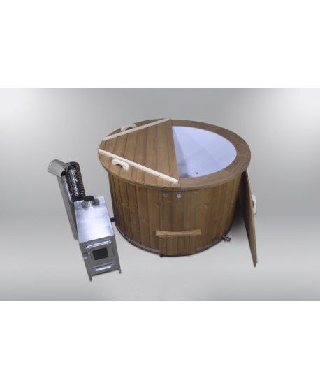 Comfortable fiberglass lined hot tub 160 cm Comfortable fiberglass lined hot tub 160 cm