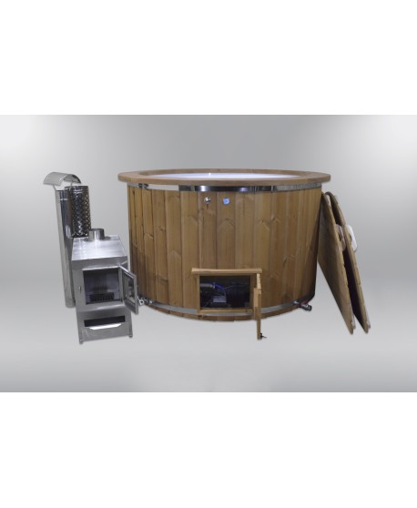 Comfortable fiberglass lined hot tub 160 cm Comfortable fiberglass lined hot tub 160 cm