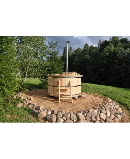 Wooden larch hot tub 1,8