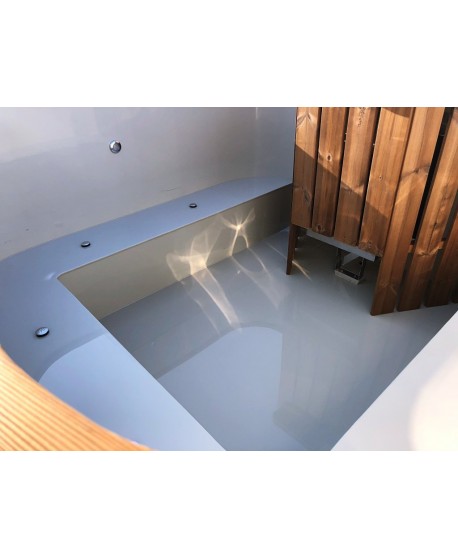 inside of hot tub