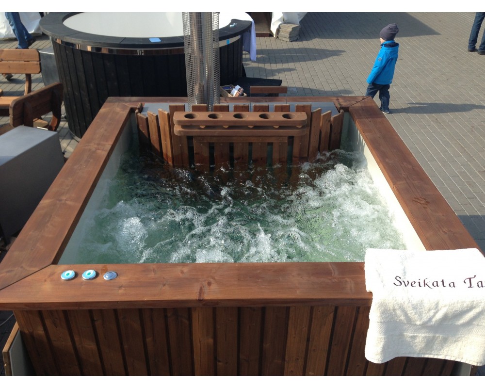 Air bubbles massage in hot tub Air bubbles massage in hot tub